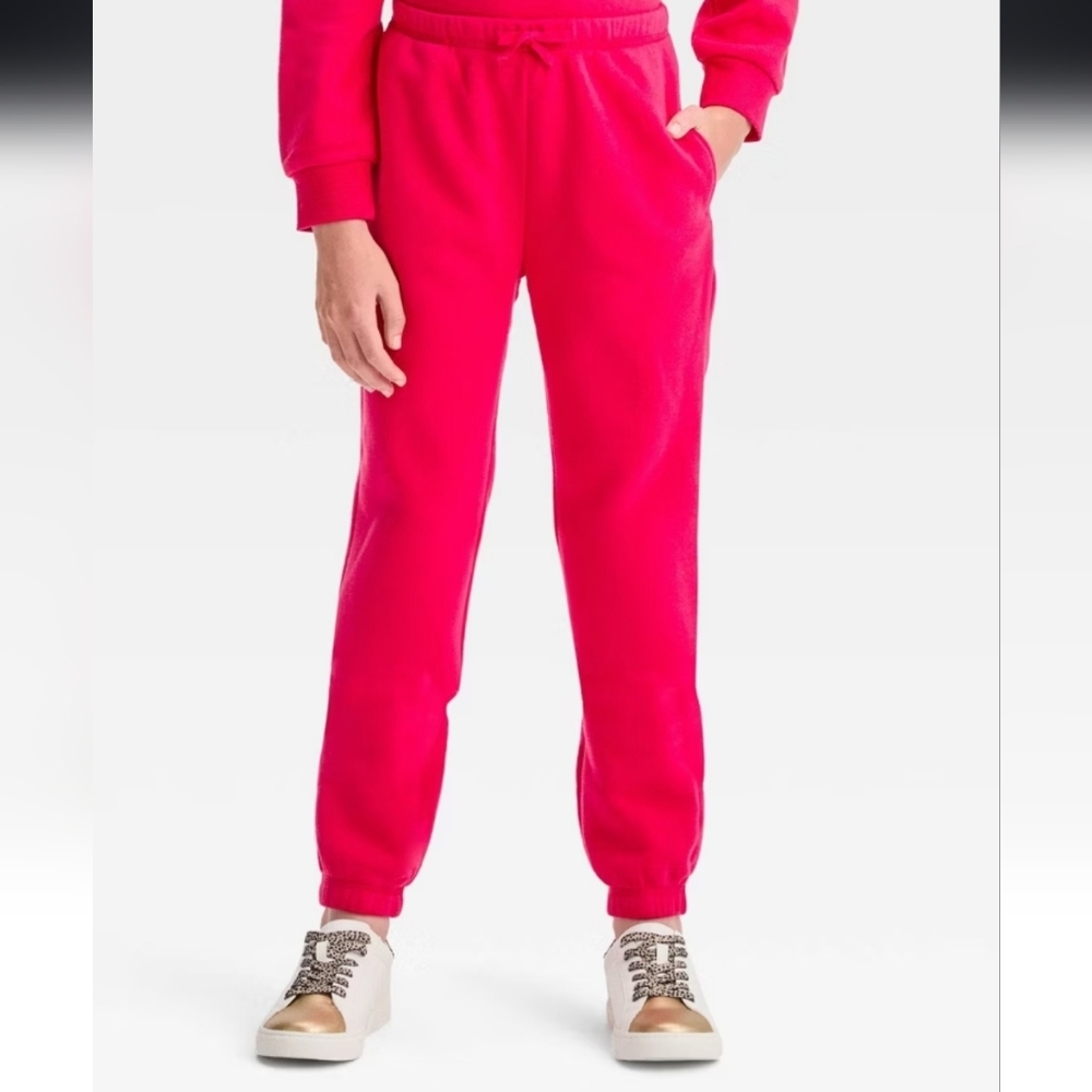 Girl' Pink Jogger Pants - Art Class - M(8)